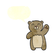 retro speech bubble cartoon teddy bear