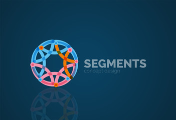 Vector outline minimal abstract geometric logo