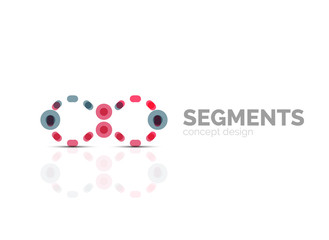 Vector outline minimal abstract geometric logo