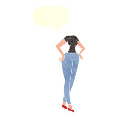 retro speech bubble cartoon headless body (add own photographs)