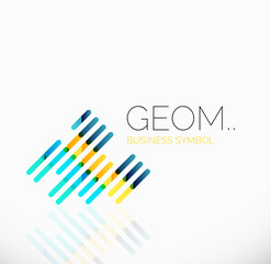 Logo, linear abstract geometric icon