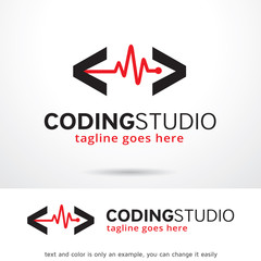 Coding Studio Logo Template Design Vector