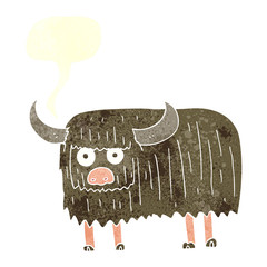retro speech bubble cartoon hairy cow