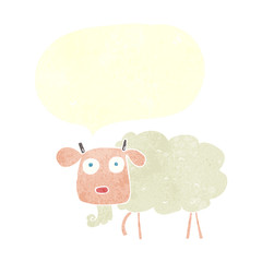 retro speech bubble cartoon goat