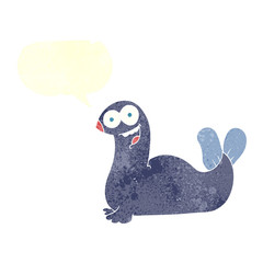 Fototapeta na wymiar retro speech bubble cartoon seal