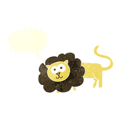 retro speech bubble cartoon animals