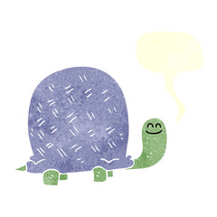 retro speech bubble cartoon turtle