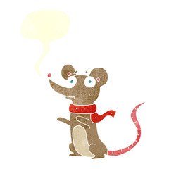 retro speech bubble cartoon mouse