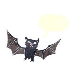 retro speech bubble cartoon halloween bat