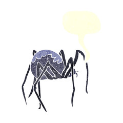retro speech bubble cartoon creepy spider