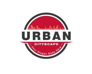 Urban cityscape emblem