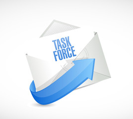 task force mail sign concept illustration