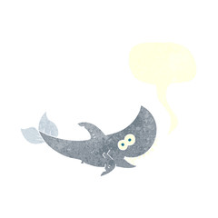 Fototapeta premium retro speech bubble cartoon shark
