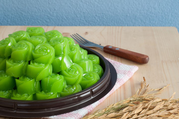 Layer Sweet Cake,  Thai National Dessert.