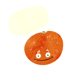 retro speech bubble cartoon orange