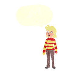 retro speech bubble cartoon teenager