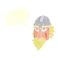 retro speech bubble cartoon viking warrior