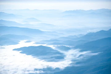 Fotobehang Beautiful layers of mountain landscape © zephyr_p