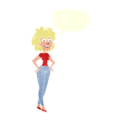 retro speech bubble cartoon surprised woman
