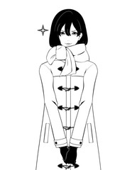 女性 / ダッフルコート / 自信