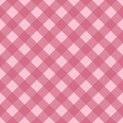Pink seamless pattern, pink traditional gingham background.