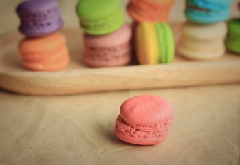 traditional french colorful macaroons