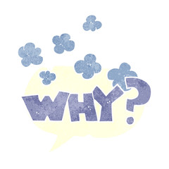retro speech bubble cartoon shout WHY?