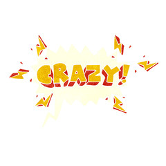 retro speech bubble cartoon shout crazy