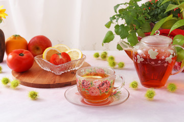 一杯のレモンティー