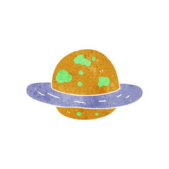 retro cartoon planet