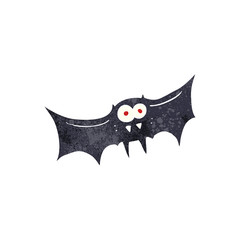 retro cartoon vampire bat