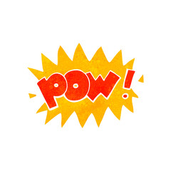 retro cartoon pow symbol
