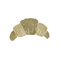 retro cartoon croissant