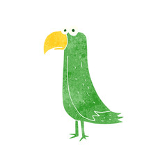 retro cartoon parrot