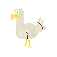 retro cartoon bird