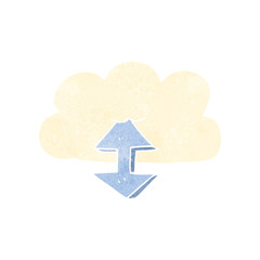 retro cartoon digital cloud