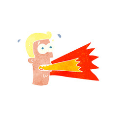 retro cartoon shouting man