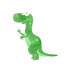 retro cartoon dinosaur