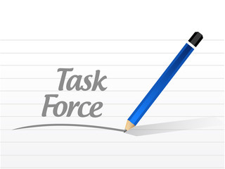 task force message sign concept illustration