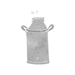 retro cartoon milk barrel