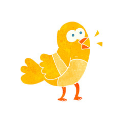retro cartoon bird