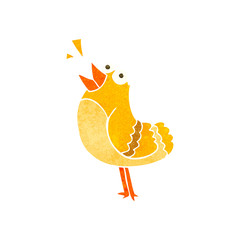 retro cartoon bird
