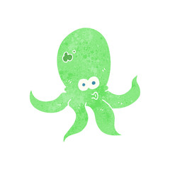 retro cartoon octopus