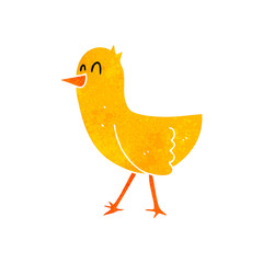 retro cartoon bird