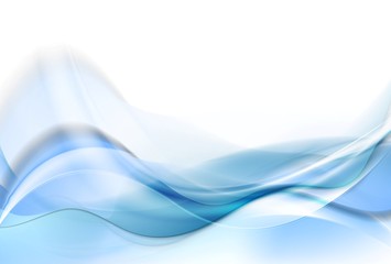 Bright blue smooth waves abstract background