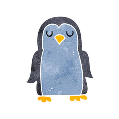retro cartoon penguin