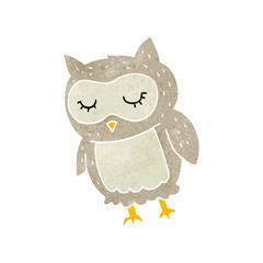 retro cartoon owl