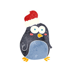 retro cartoon penguin