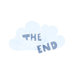 retro cartoon The End symbol