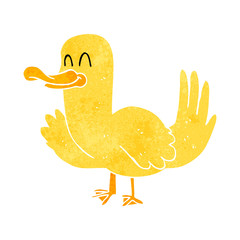 retro cartoon duck